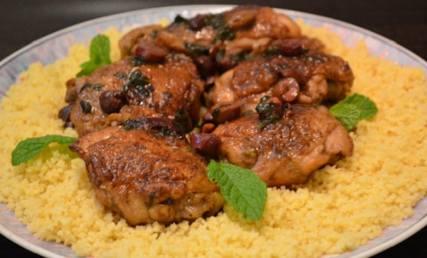 Poulet rôti au couscous parfumé