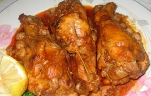 Poulet en sauce relevée- Chtitha