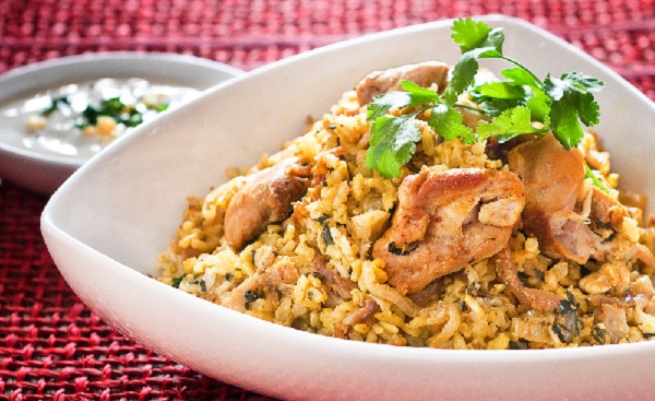 Riz au Poulet et aux champignons