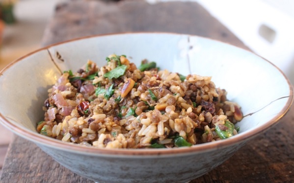 Riz aux épinards et lentilles