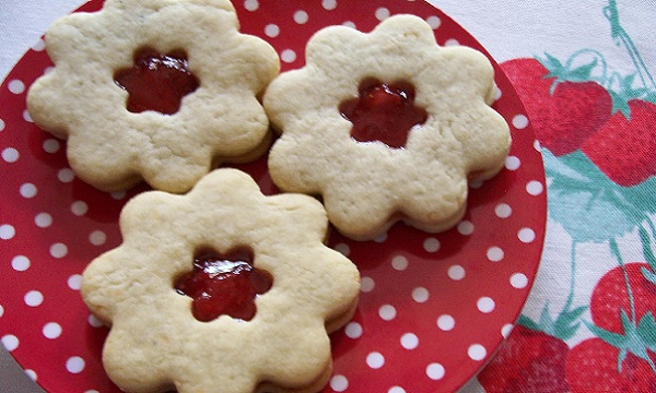 Sablés à la confiture de fraise