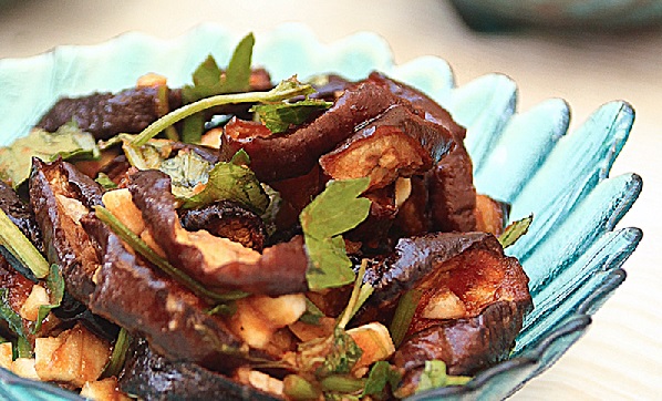 Salade d'aubergines à l'orientale