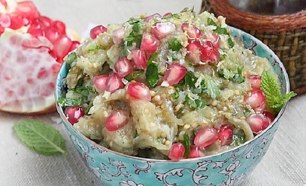 Salade d'aubergine au Tahiné