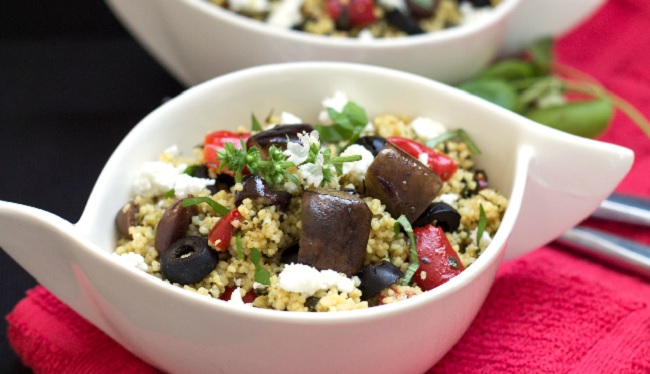 Salade de couscous aux aubergines