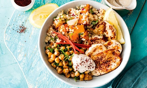 Taboulé au quinoa à la citrouille et Tahiné