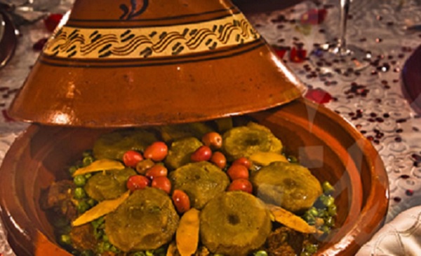 Tajine d'artichauts et petits pois