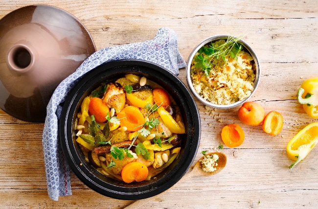 Tajine de poulet aux abricots