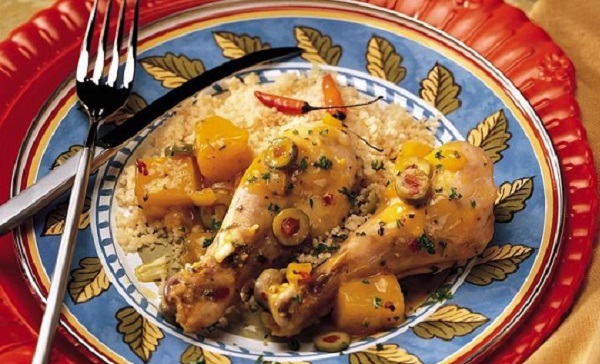 Tajine de poulet à l'ananas