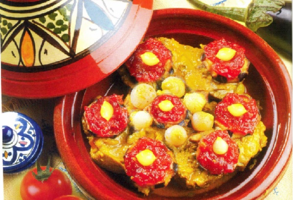 Tajine de viande aux aubergines