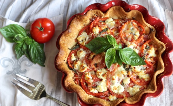 Tarte à la tomate et au chèvre