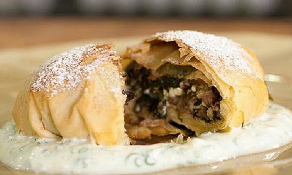 Tarte à l'agneau et à l'aubergine