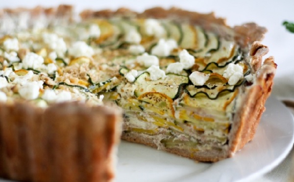 Tarte légère aux courgettes